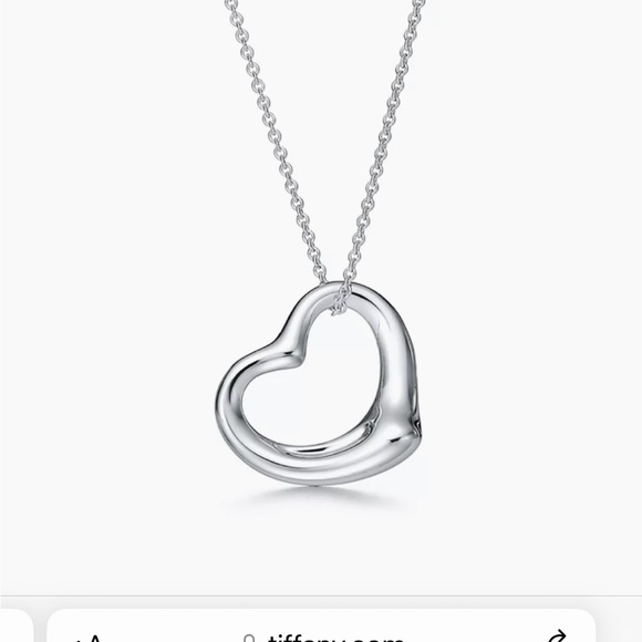 Tiffany & Co. Jewelry - Tiffany and co silver heart necklace open heart